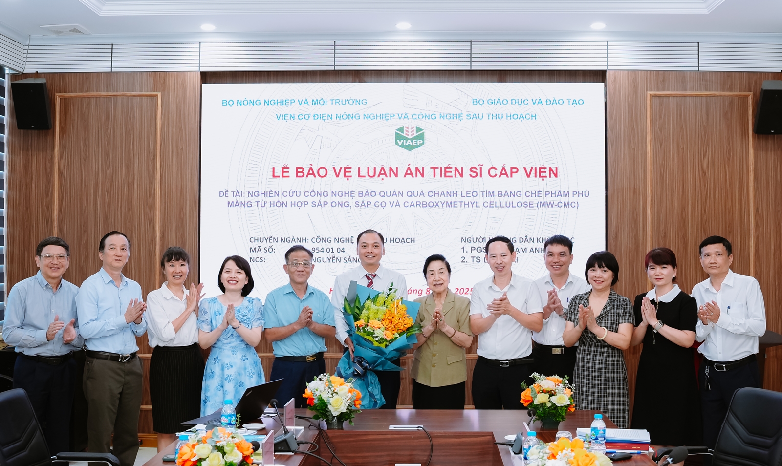 Lễ bảo vệ luân án Tiến sĩ cấp Viện cho Nghiên cứu sinh Nguyễn Sáng, chuyên ngành Công nghệ sau thu hoạch